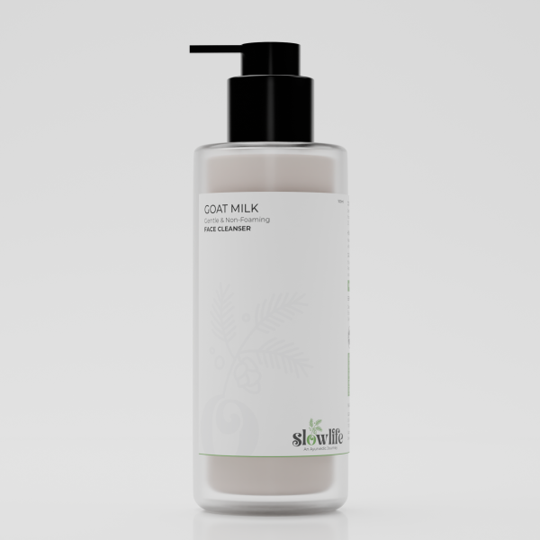 Slowlife Goat Milk Face Cleanser, Gentle & Non-Foaming, Ayurvedic Formula, 100ml